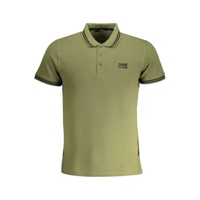 Cavalli Class Green Cotton Polo Shirt In Green