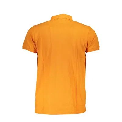 Cavalli Class Orange Cotton Men Polo Shirt In Orange