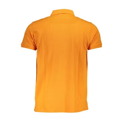 Cavalli Class Orange Cotton Polo Shirt In Orange