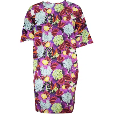 Cavalli Class Purple Cotton Dress In Purple