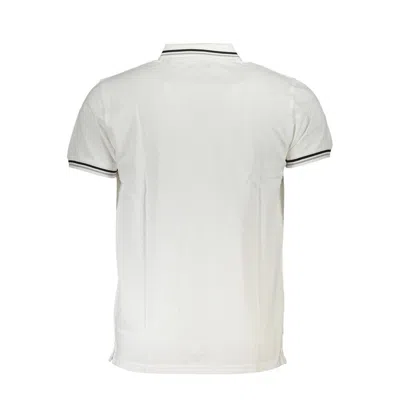 Cavalli Class Brown Cotton Men Polo Shirt In White