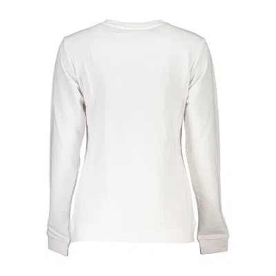 Cavalli Class White Cotton Sweater In White