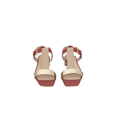 Cerruti 1881 Red Goat Leather Women Sandal In Red