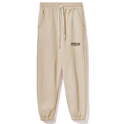 Comme Des Fuckdown Beige Cotton Jeans & Pant In Beige