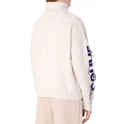 Comme Des Fuckdown Beige Acrylic Sweater In Beige