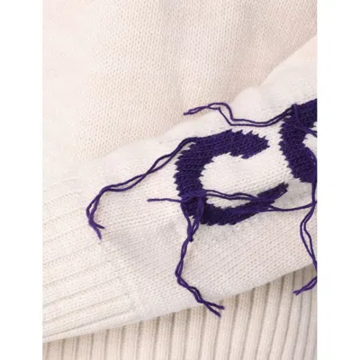 Comme Des Fuckdown Beige Acrylic Sweater In Beige