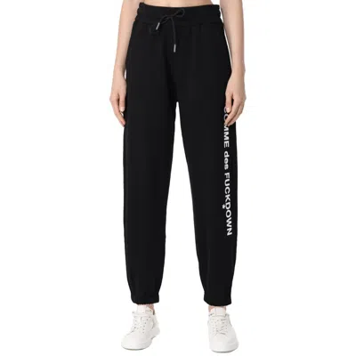 Comme Des Fuckdown Black Cotton Jeans & Pant In Black