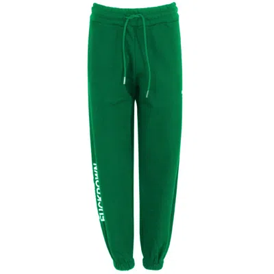 Comme Des Fuckdown Green Cotton Jeans & Pant In Green