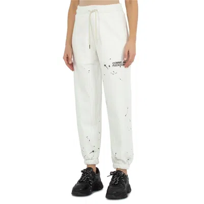 Comme Des Fuckdown White Cotton Jeans & Pant In White