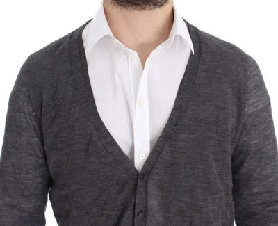 Costume National Wool Button Cardigan Men's Sweater In Gray