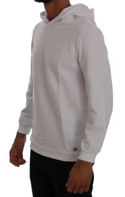 Daniele Alessandrini Pullover Hodded Cotton Sweater In White