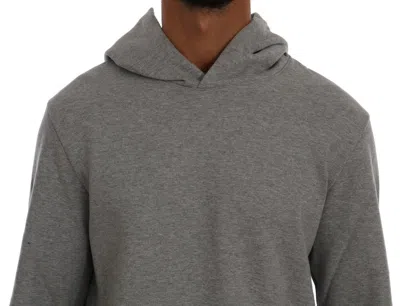 Daniele Alessandrini Pullover Hodded Cotton Sweater In Gray
