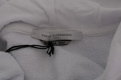 Daniele Alessandrini Pullover Hodded Cotton Sweater In White