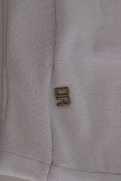 Daniele Alessandrini Pullover Hodded Cotton Sweater In White