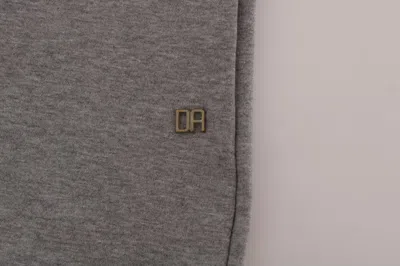 Daniele Alessandrini Pullover Hodded Cotton Sweater In Gray
