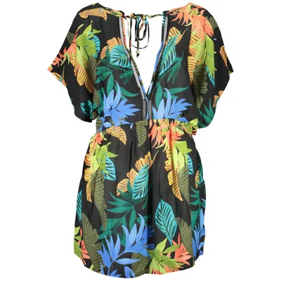 Desigual Black Viscose Dress In Black