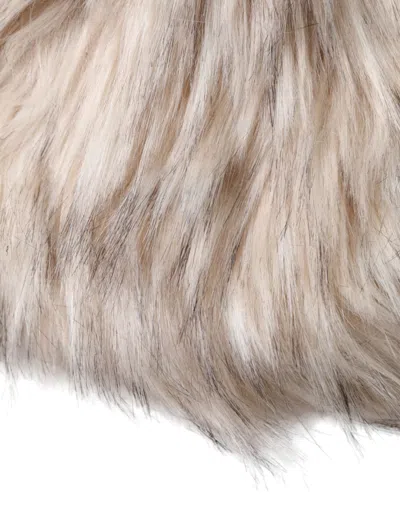 Dolce & Gabbana Beige Acrylic Fur Women Bucket Hat In Beige