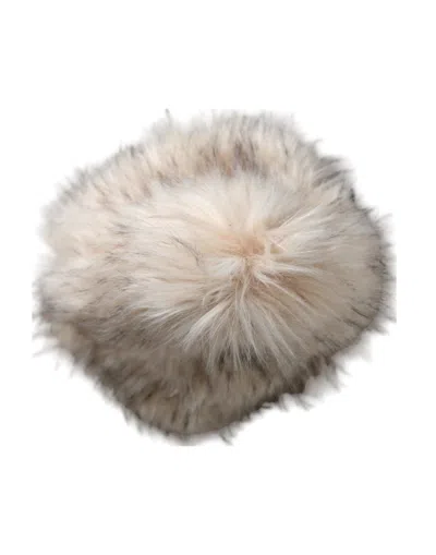 Dolce & Gabbana Beige Acrylic Fur Women Bucket Hat In Beige