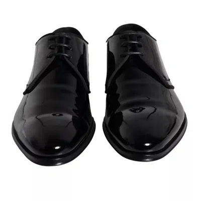 Dolce & Gabbana Patent Leather Derbies In Black