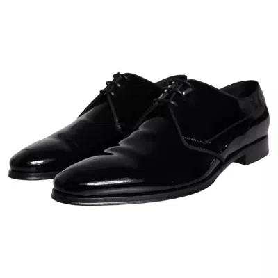 Dolce & Gabbana Patent Leather Derbies In Black