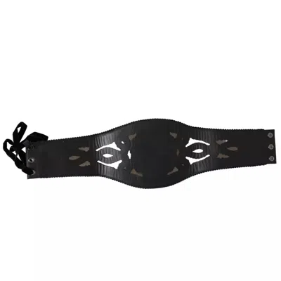 Pre-owned Dolce & Gabbana Black Canvas Embellished Waist Women Women's Belt ()