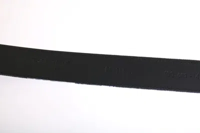 Dolce & Gabbana Black Cayman Linen Leather Men's Belt In Black