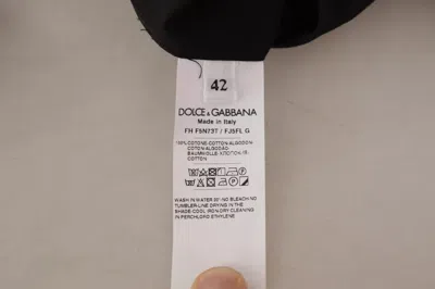 Pre-owned Dolce & Gabbana Black Cotton Collared Formal Dress Shirt Women's Top ()