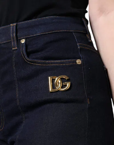 Dolce & Gabbana Black Cotton Blend Skinny Denim Jeans In Black