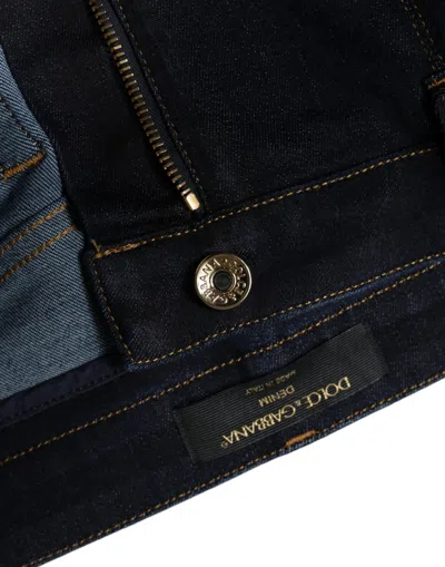 Dolce & Gabbana Black Cotton Blend Skinny Denim Jeans In Black