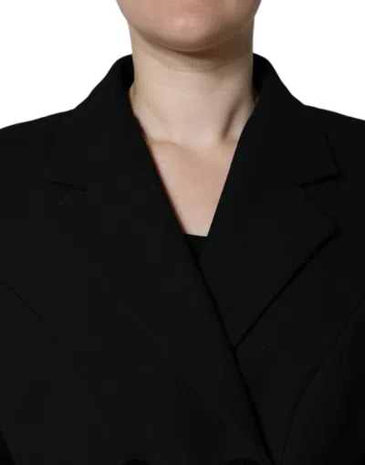 Pre-owned Dolce & Gabbana Black Double Breasted Trench Coat Women's Jacket ()