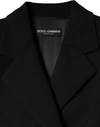 Pre-owned Dolce & Gabbana Black Double Breasted Trench Coat Women's Jacket ()