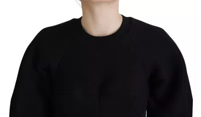 Pre-owned Dolce & Gabbana Black Long Sleeves A-line Mini Cotton Women's Dress ()