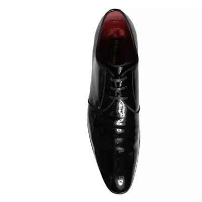 Pre-owned Dolce & Gabbana Black Patent Leather Derby Men Dress Men's Shoes ()