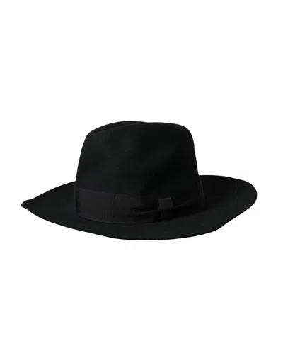 Dolce & Gabbana Black Rabbit Fedora Trilby Women Hat In Black