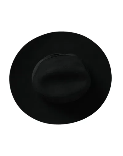 Dolce & Gabbana Black Rabbit Fedora Trilby Women Hat In Black