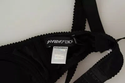 Dolce & Gabbana Black Silk Lace Balconcino Bra Underwear In Black