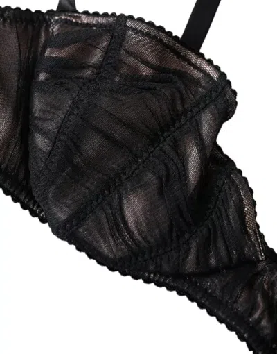 Dolce & Gabbana Black Silk Stretch Women Balconcino Bra Underwear In Black