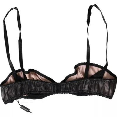 Dolce & Gabbana Black Silk Stretch Women Balconcino Bra Underwear In Black