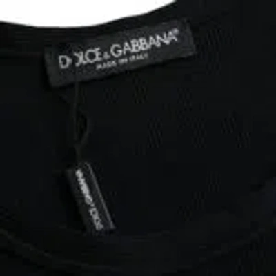 Dolce & Gabbana Black Cotton Sleeveless Underwear Tank T-shirt In Black