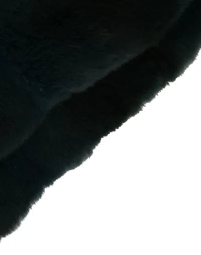 Dolce & Gabbana Black Weasel Fur Whole Head Wrap Hat In Black