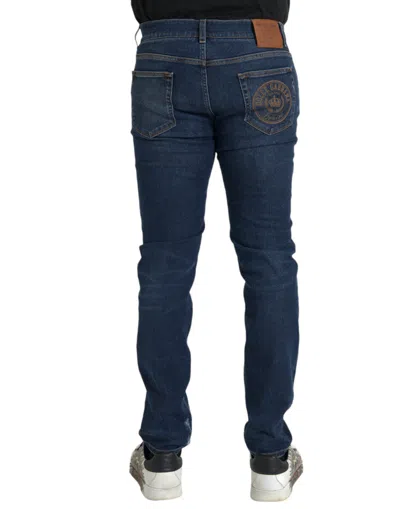 Dolce & Gabbana Blue Slim Fit Cotton Skinny Men Denim Men's Jeans In Blue
