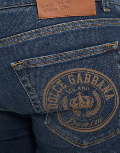 Dolce & Gabbana Blue Slim Fit Cotton Skinny Men Denim Men's Jeans In Blue