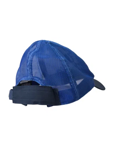 Dolce & Gabbana Blue White Black Italia Mesh Baseball Hat In Multicolor