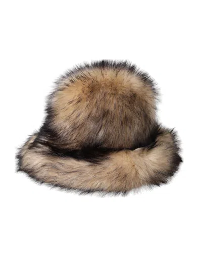 Dolce & Gabbana Brown Faux Fur Modacrylic Fedora Hat In Brown