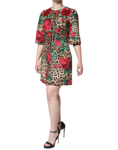 Dolce & Gabbana Short Dress In Brown