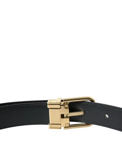 Dolce & Gabbana Brown White Zebra Pony Hair Gold Buckle Belt In Brown