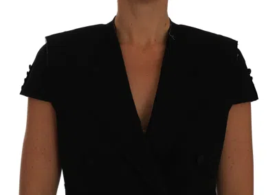 Dolce & Gabbana Black Short Croped Blazer Jacket In Black