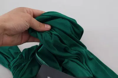 Pre-owned Dolce & Gabbana Dark Green Viscose Long Sleeve Midi Women's Dress ()