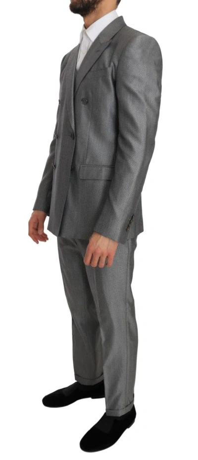 Dolce & Gabbana Elegant Double-breasted Men's Suit In Black