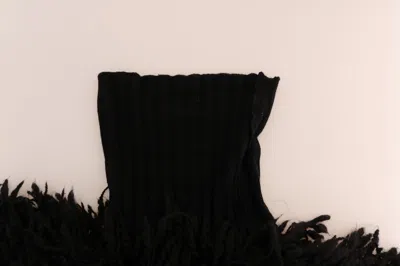 Dolce & Gabbana Black Fringes Wool Pullover Sweater In Black